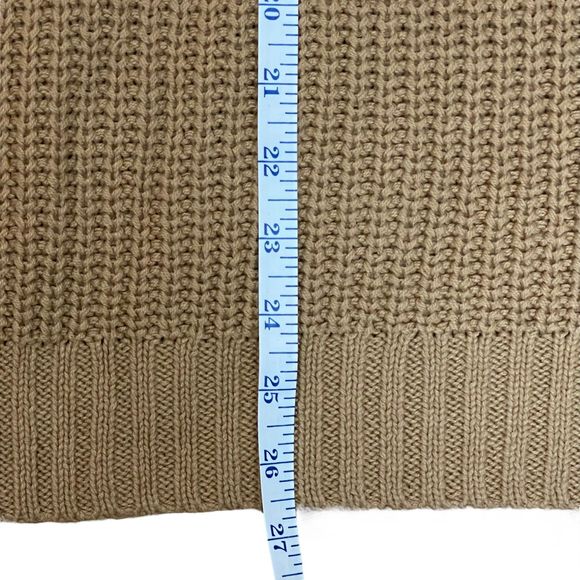 American Eagle Cable Knit Sweater Women's XS/S Tan Drop Sleeve Oversized Knit - Picture 5 of 9